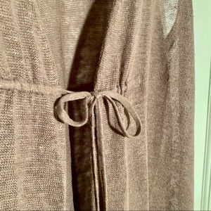 Eileen Fisher linen vest with string tie